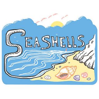 seashells print by coastal creatives