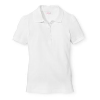 French Toast Girls School Uniform Short Sleeve Polo   White 6