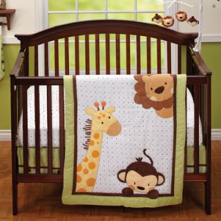 NoJo Jungle Pals 3 Piece Crib Bedding Set