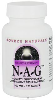Source Naturals   N A G N Acetyl Glucosamine 500 mg.   120 Tablets