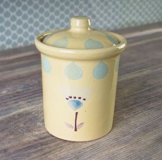 hand painted storage jar by cocoonu