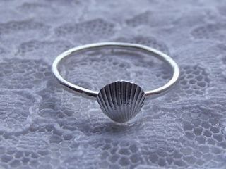 silver shell ring by lucy kemp jewellery