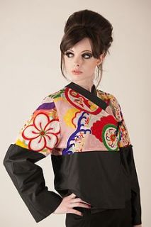 vintage plum blossom kimono jacket by lizzie o