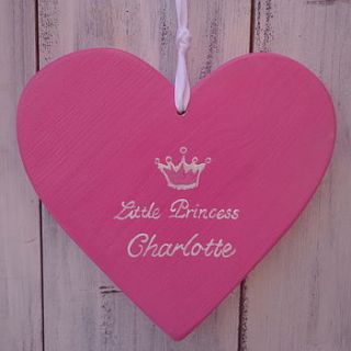 personalised little princess heart by giddy kipper