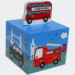 london bus money box by emma jefferson