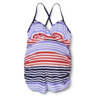 Liz Lange for Target Maternity Tankini Swim Top   Blue/Red/Purple XXL
