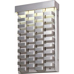Maxim MAX 88293AL Brushed Aluminum Weave Outdoor Wall Sconce