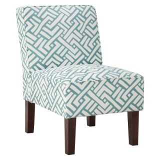 Upholstered Chair Threshold Slipper Chair   Turquoise Geo