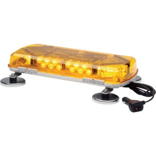 Whelen Century Amber Mini Lightbar with Magnetic Mount   16 Inch, 8 LEDs, Model