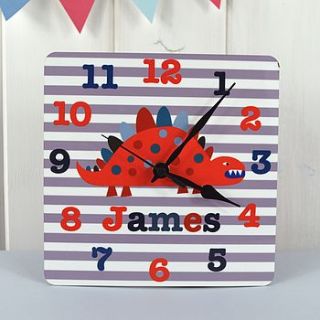 boy's personalised clock by tillie mint