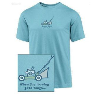 Life is Good Men When the Mowing Gets Tough Short Sleeve Crusher Tee  Sporting Goods  Sports & Outdoors