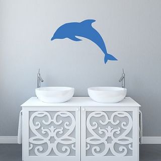 dolphin bathroom vinyl wall sticker by mirrorin