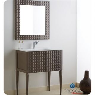 Fresca Platinum Diamond 32 Glossy Taupe Modern Bathroom Vanity