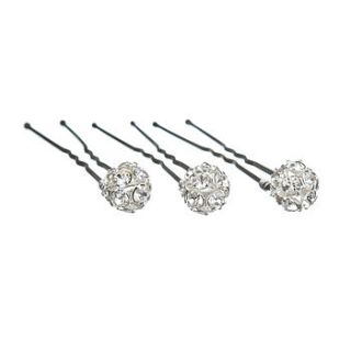 set of sparkle wedding hair pins by chez bec