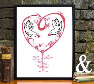 personalised wedding engagement gift print by wetpaint