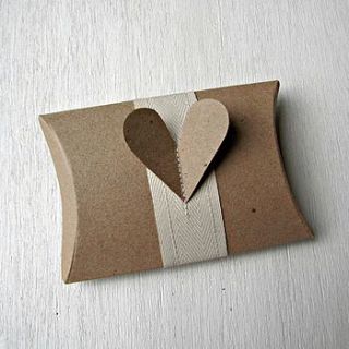 ribbon and heart wedding favour boxes by paper beagle