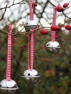 set of four christmas sleigh bells by the forest & co