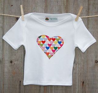 heart applique t shirt by frogs+sprogs