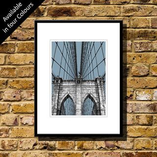 brooklyn bridge   new york art print by bronagh kennedy   limited edition prints