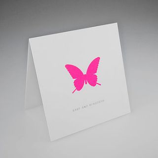 neon butterfly card by hupa lupa