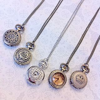pocket watch necklace multiple choices by sugar + style