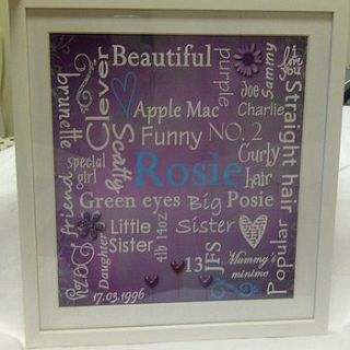 personalised name print by originality by lisa