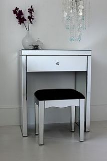 mini mirrored dressing table by out there interiors