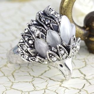 silver hedgehog ring by lisa angel