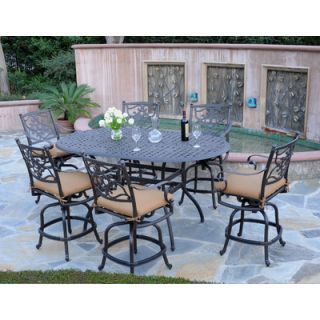 Meadow Decor Kingston 7 Piece Counter Height Dining Set