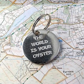 the world is your oyster keyring by multiply design