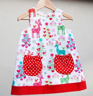 girls nordic christmas pinafore by wild things funky little dresses