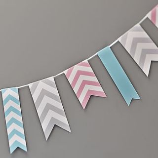chevron bunting hanging party decoration by ginger ray