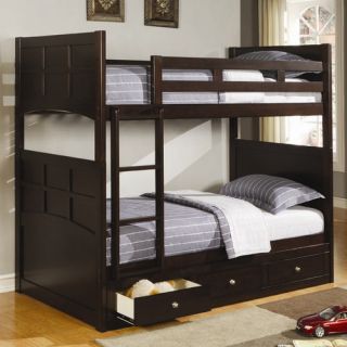 Twin over Twin Bunk Bed with Built In Ladder