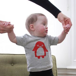 jasper penguin short sleeved baby t shirt by tobytogs