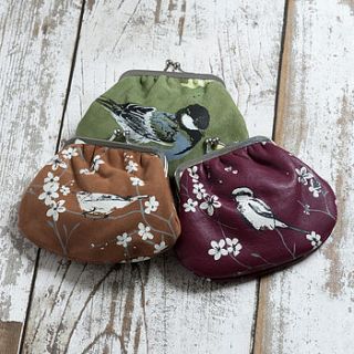 hand printed little bird purse by anusha