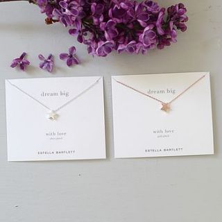 mini star charm necklace by lilac coast