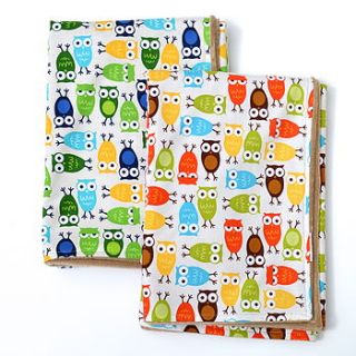 owls baby blanket by frogs+sprogs