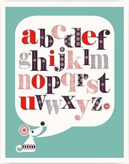 mouse alphabet print by i love retro