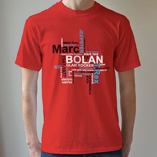 men's marc bolan t shirt by frozen fire
