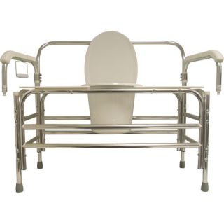 Bariatric Bedside Commode with Swing Away Arms