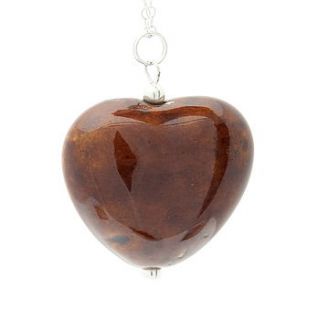 ceramic heart necklace by because it's lovely