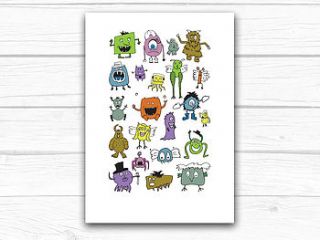 little monsters print by knockout