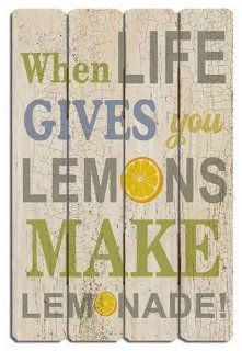When Life Gives You Lemons Make Lemonade (Vintage Motivational Words)   Wooden Wall Decor   Wood Sign  