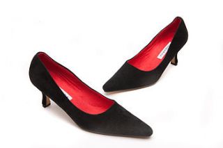 classic suede pointed court shoes by mandarina shoes