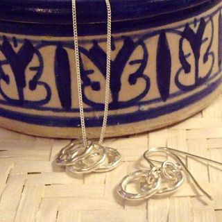 sterling silver hoops necklace by ava mae designs