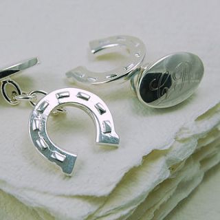 lucky horseshoe cufflinks by highland angel