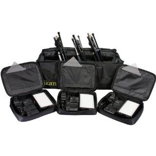 iKan Corporation iLED 312 3 Point Light Kit with bag and Stands Black, (iled312 Kit)  On Camera Video Lights  Camera & Photo