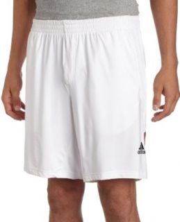 adidas Men's Competition Bermuda, White, Black, X Large  Tennis Shorts  Clothing