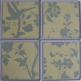 four duck egg oriental coasters by country home designs