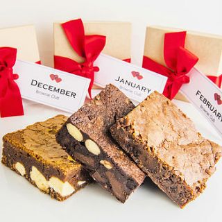 monthly chocolate brownie club by shortbread gift company